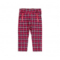 BOBOLI  καρό παντελόνι 215109-9948 κόκκινο